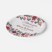 Retro Waterverf Florals Papieren Bordje (Gekanteld)