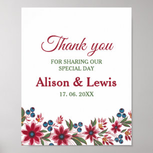 Retro Waterverf Florals Poster