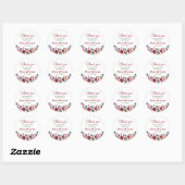 Retro Waterverf Florals Ronde Sticker (Vel)