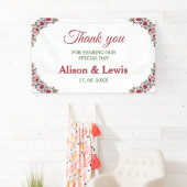 Retro Waterverf Florals Spandoek (Insitu)