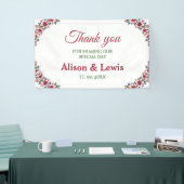 Retro Waterverf Florals Spandoek (Beurs)