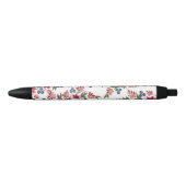 Retro Waterverf Florals Zwarte Inkt Pen (Voorkant)