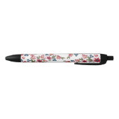 Retro Waterverf Florals Zwarte Inkt Pen (Bodem)