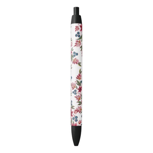 Retro Waterverf Florals Zwarte Inkt Pen (Voorkant Verticaal)