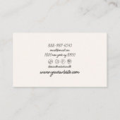 Retro Waterverf Green Stripes Trendy Neutral Boho Visitekaartje (Achterkant)