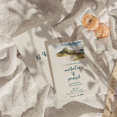 Retro Waterverf Hand getrokken strand Unieke bruil Kaart