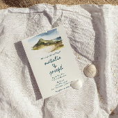 Retro Waterverf Hand getrokken strand Unieke bruil Kaart