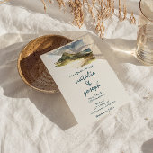 Retro Waterverf Hand getrokken strand Unieke bruil Kaart