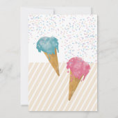 Retro Waterverf Ice Cream & Sprinkles Birthday Kaart (Achterkant)