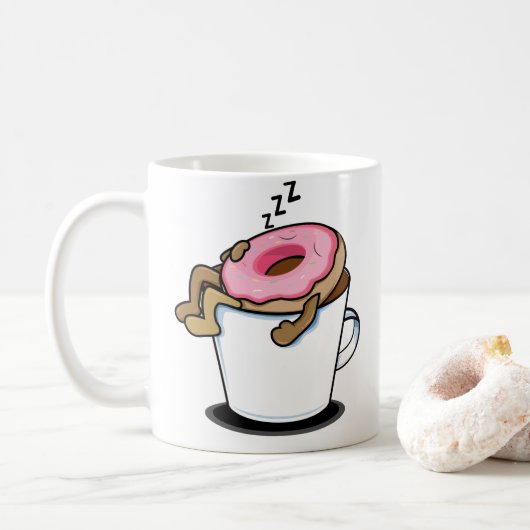 Retro Waterverf Koffiemok (Met donut)