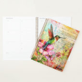 Retro Waterverf kolibrie Planner (Display)