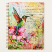 Retro Waterverf kolibrie Planner (Voorkant)