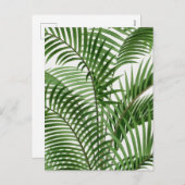  retro Waterverf palmbladeren Feestdagenkaart (Voorkant / Achterkant)