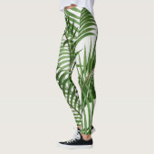  retro Waterverf palmbladeren Leggings (Links)