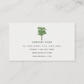  retro Waterverf palmbladeren Visitekaartje (Achterkant)