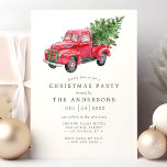 Retro Waterverf Rode Vrachtwagen Kerstfeest Kaart<br><div class="desc">Nodig uw gasten uit voor een nostalgische feestviering met deze charmante kerstfeestuitnodiging met een waterverf van een rode truck met een kerstboom. Het retro ontwerp roept herinneringen op aan klassieke vakantietradities, waardoor een warme en uitnodigende sfeer ontstaat voor uw bijeenkomst. Personaliseer met uw evenementgegevens om het uniek van u te...</div>