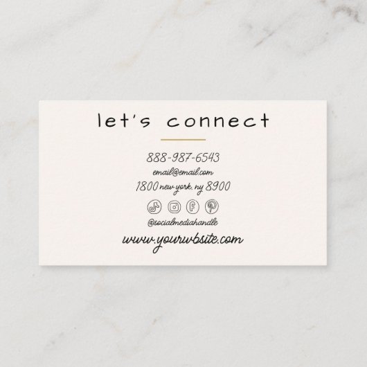 Retro Waterverf Rood Groene Strepen Trendy Boho Visitekaartje (Achterkant)