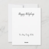 Retro Waterverf schilderij sneeuwman Feestdagenkaart (Achterkant)