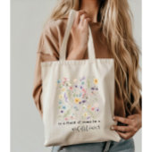 Retro Waterverf Wildflowers Inspirerend Quote Tote Bag