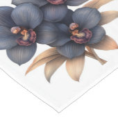 Retro waterverf zwarte orchideeën tafelloper (Hoek)