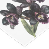Retro waterverf zwarte orchideeën tafelloper (Hoek)