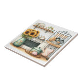 Retro-waterverfkeuken  tegeltje (Zijkant)
