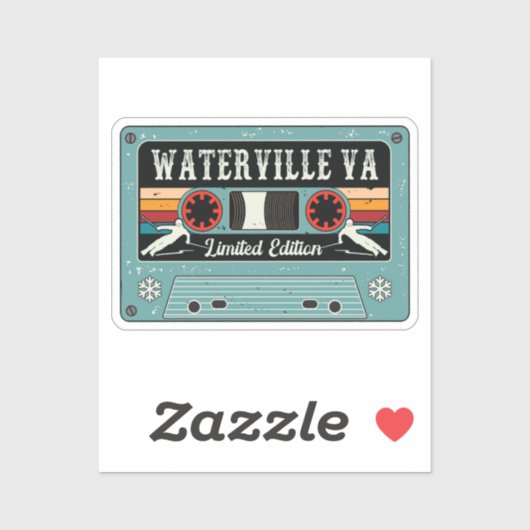 Retro Waterville Valley Ski Sticker (Vel)