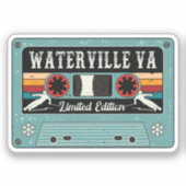 Retro Waterville Valley Ski Sticker (Voorkant)
