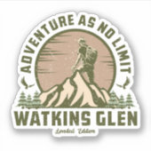 Retro Watkins Glen Hike Sticker (Voorkant)