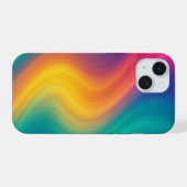 Retro Wave Abstract Phone Case iPhone 15 Case (Achterkant horizontaal)