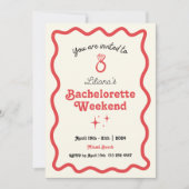 Retro Wave Bachelorette Weekend Route Kaart (Voorkant)