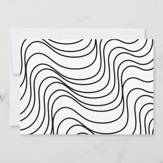 Retro Wave Black White Photo Graduparty Kaart (Achterkant)