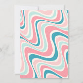 Retro Wave Bloem Arch Roze Groen Verjaardag Kaart (Achterkant)