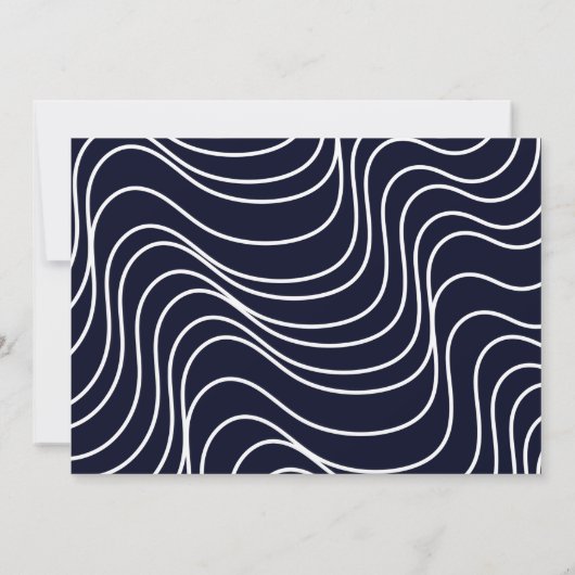 Retro Wave Blue Paars Photo Graduparty Kaart (Achterkant)