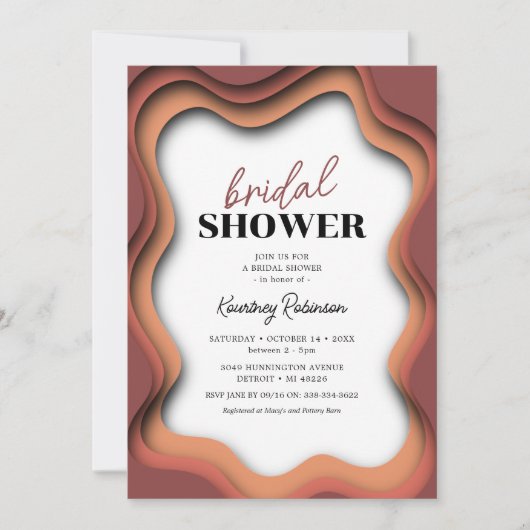 Retro Wave Burnt Oranje Vrijgezellenfeest Kaart (Voorkant)