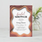 Retro Wave Burnt Oranje Vrijgezellenfeest Kaart (Staand voorkant)