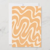 Retro Wave Butterfly Peach Sinaasappel Verjaardag Kaart (Achterkant)