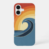 Retro Wave Crest iPhone 16 Hoesje (Achterkant)