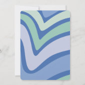 Retro Wave Daisies Groovy 30e blauwe verjaardag Kaart (Achterkant)