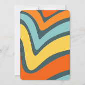 Retro Wave Daisies Groovy 50ste Groene Verjaardag Kaart (Achterkant)