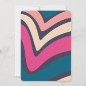 Retro Wave Daisies Groovy 70e Bubblegum Verjaardag Kaart (Achterkant)