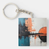 Retro Wave Design 02 Acryl Sleutelhanger (Voorkant)