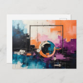 Retro Wave Design 04 - Briefkaart (Voorkant / Achterkant)