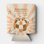 Retro Wave Disco Ball Musical Sinaasappel Verjaard Blikjeskoeler (Achterkant)