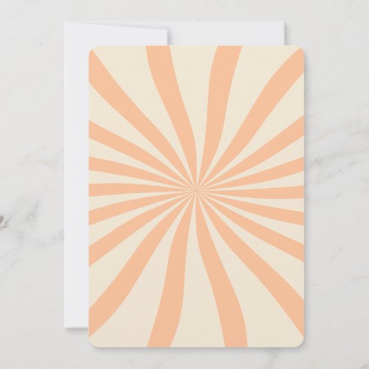 Retro Wave Disco Ball Musical Sinaasappel Verjaard Kaart (Achterkant)