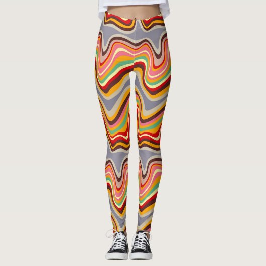 retro wave disco leggings (Voorkant)