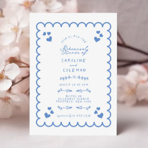 Retro Wave Doodle Handgeschreven repetitie diner Kaart