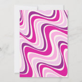 Retro Wave Flower Arch Paarse Roze Verjaardag Kaart (Achterkant)