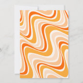 Retro Wave Flower Arch Sinaasappel Perzik Verjaard Kaart (Achterkant)