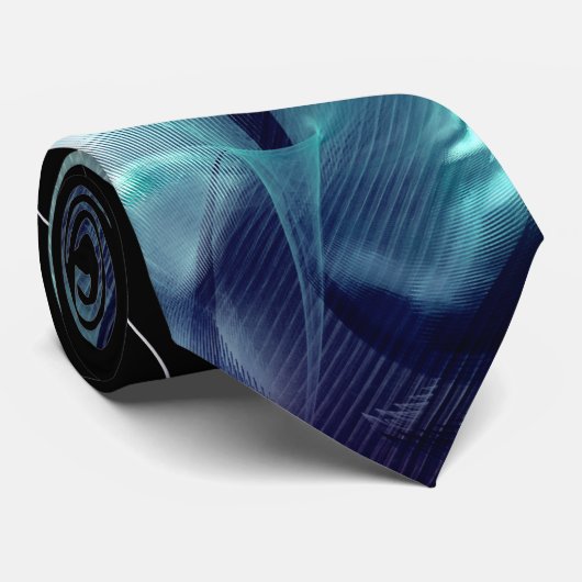 Retro Wave Fractal Stropdas (Opgerold)